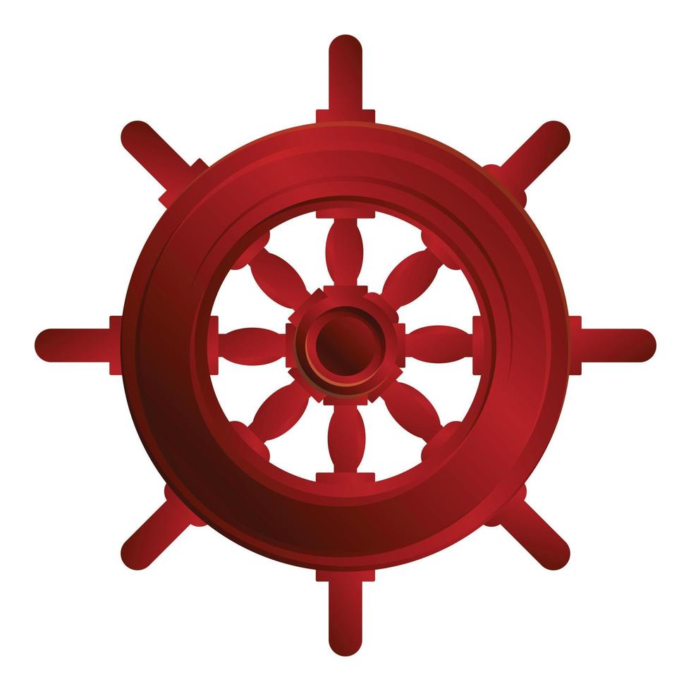 trä fartyg hjul ikon, tecknad serie stil vektor
