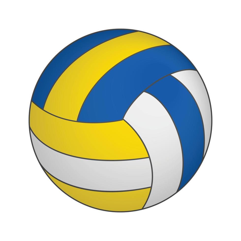 Volleyball isometrisches 3D-Symbol vektor