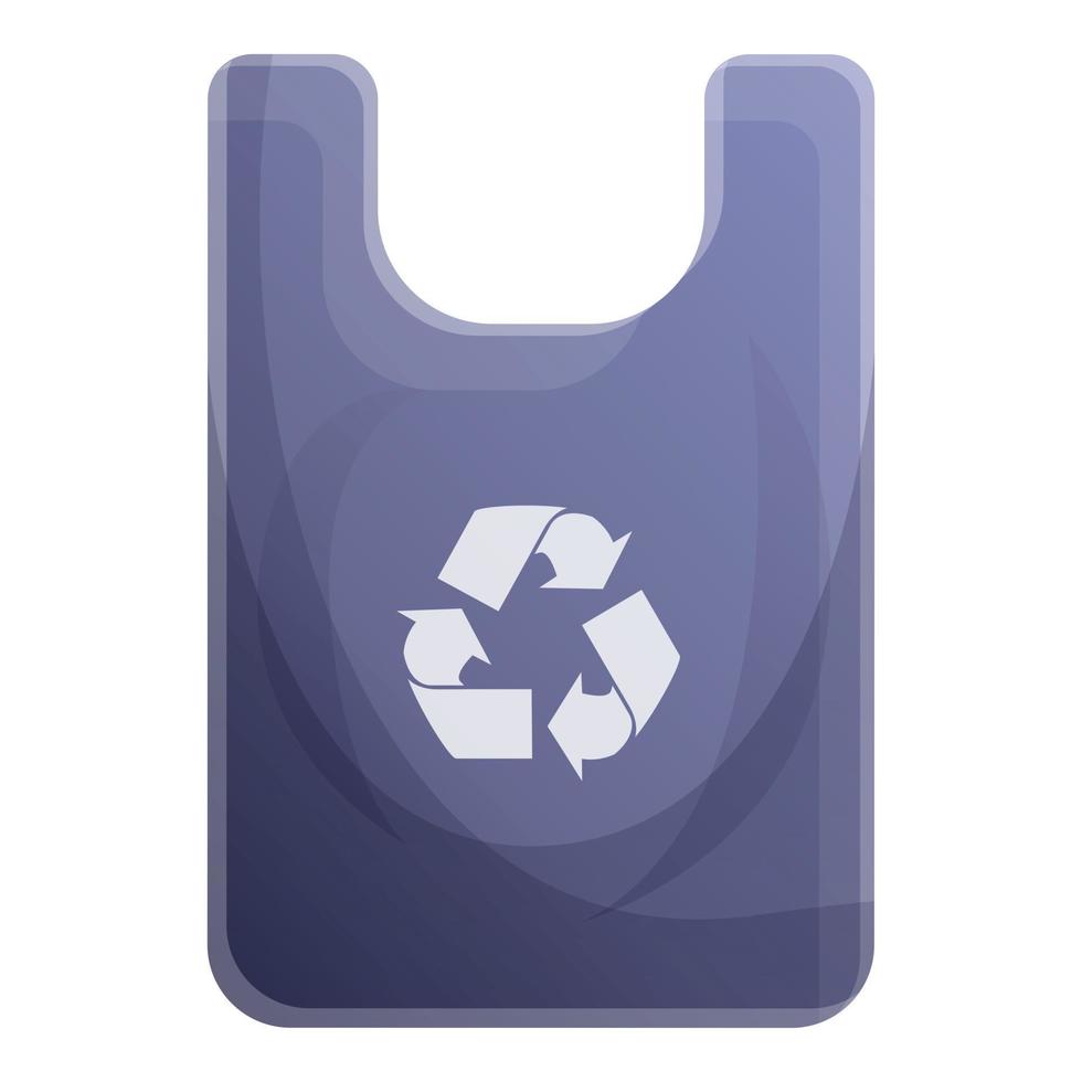 Recycling-Beutel-Symbol, Cartoon-Stil vektor