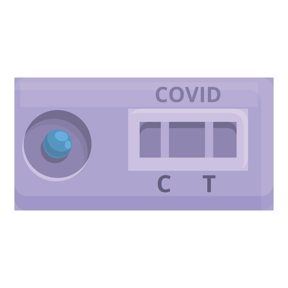 Covid-Testergebnis-Symbol, Cartoon-Stil vektor