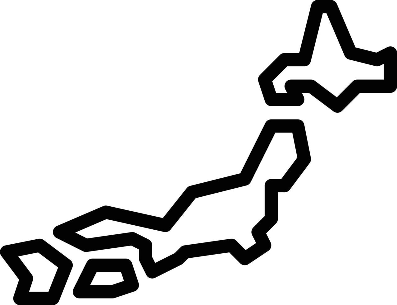 Karte Japan Japaner - Gliederungssymbol vektor