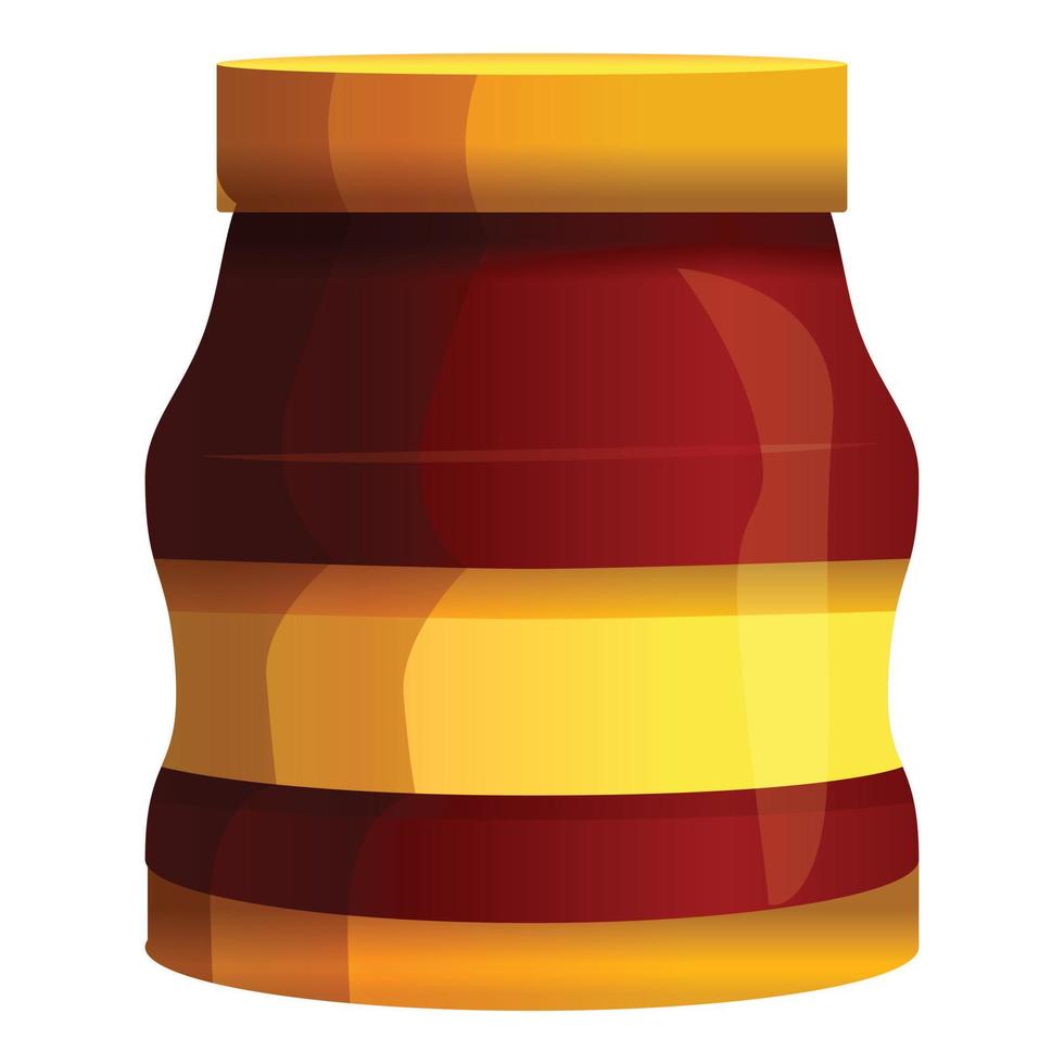 Essen Marmeladenglas-Symbol, Cartoon-Stil vektor