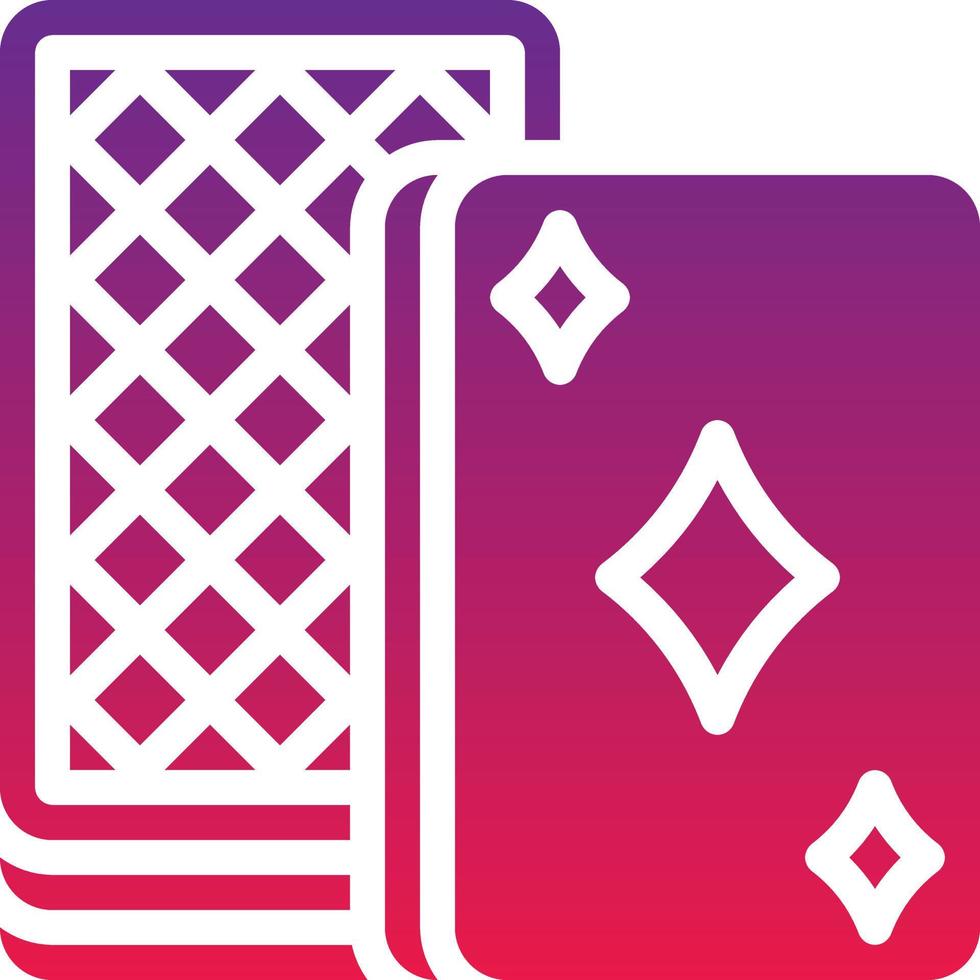 poker kort spel spelar underhållning - fast lutning ikon vektor