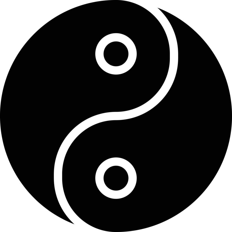 yin yang tao zen Kina religiös - fast ikon vektor