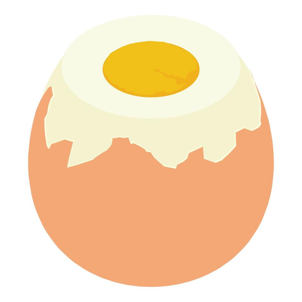 Symbol für gekochtes Ei, isometrischer Stil vektor