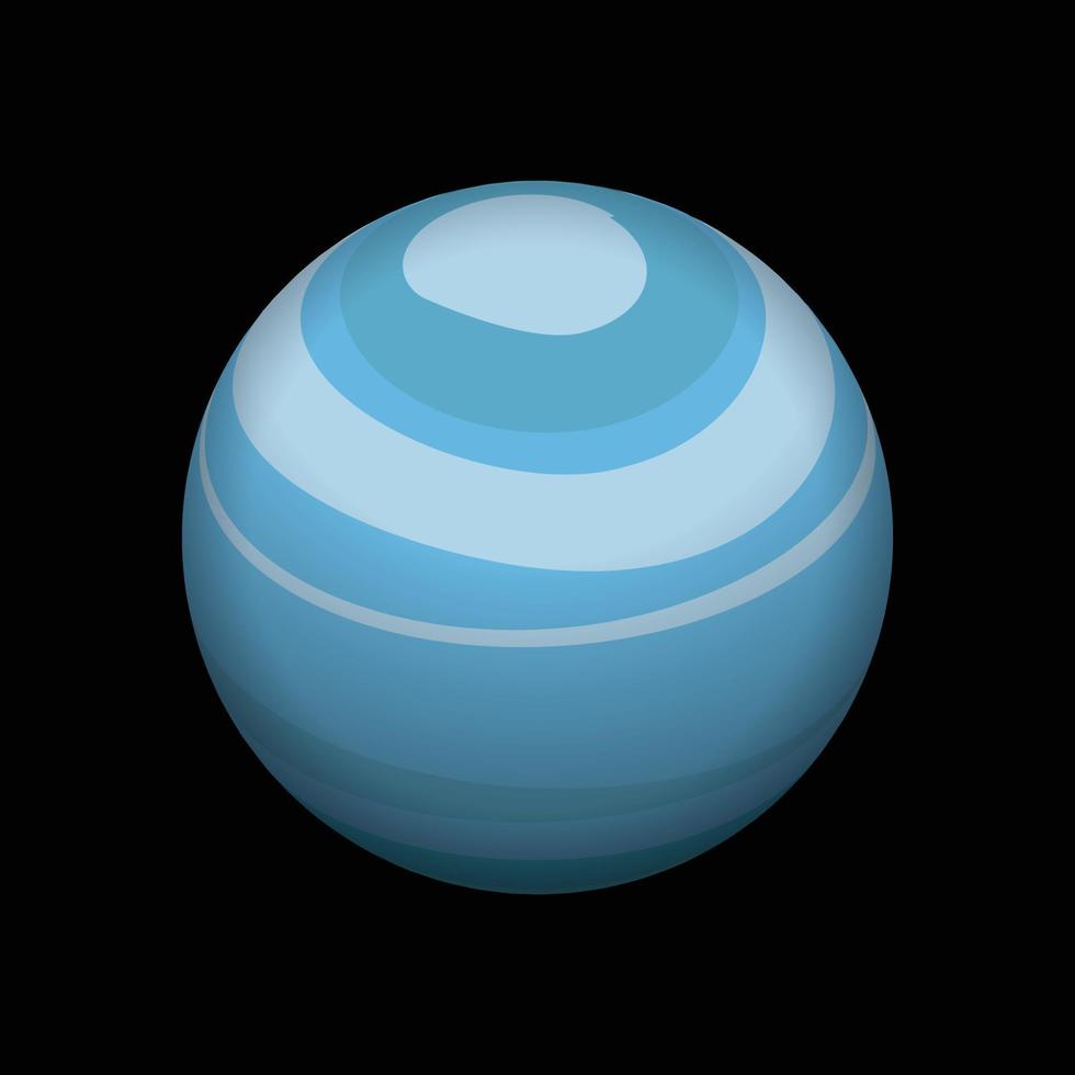 Uranus-Symbol, isometrischer Stil vektor