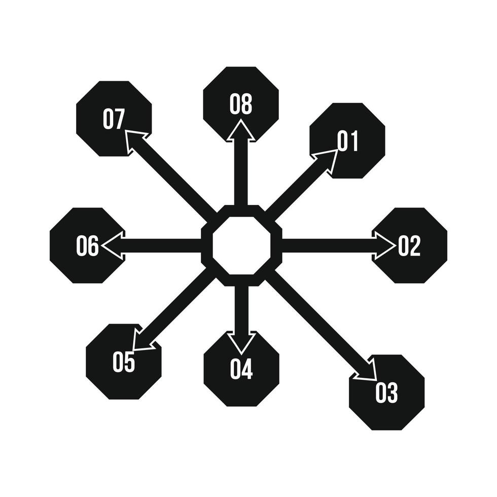 flödesschema diagram, schema ikon, enkel stil vektor