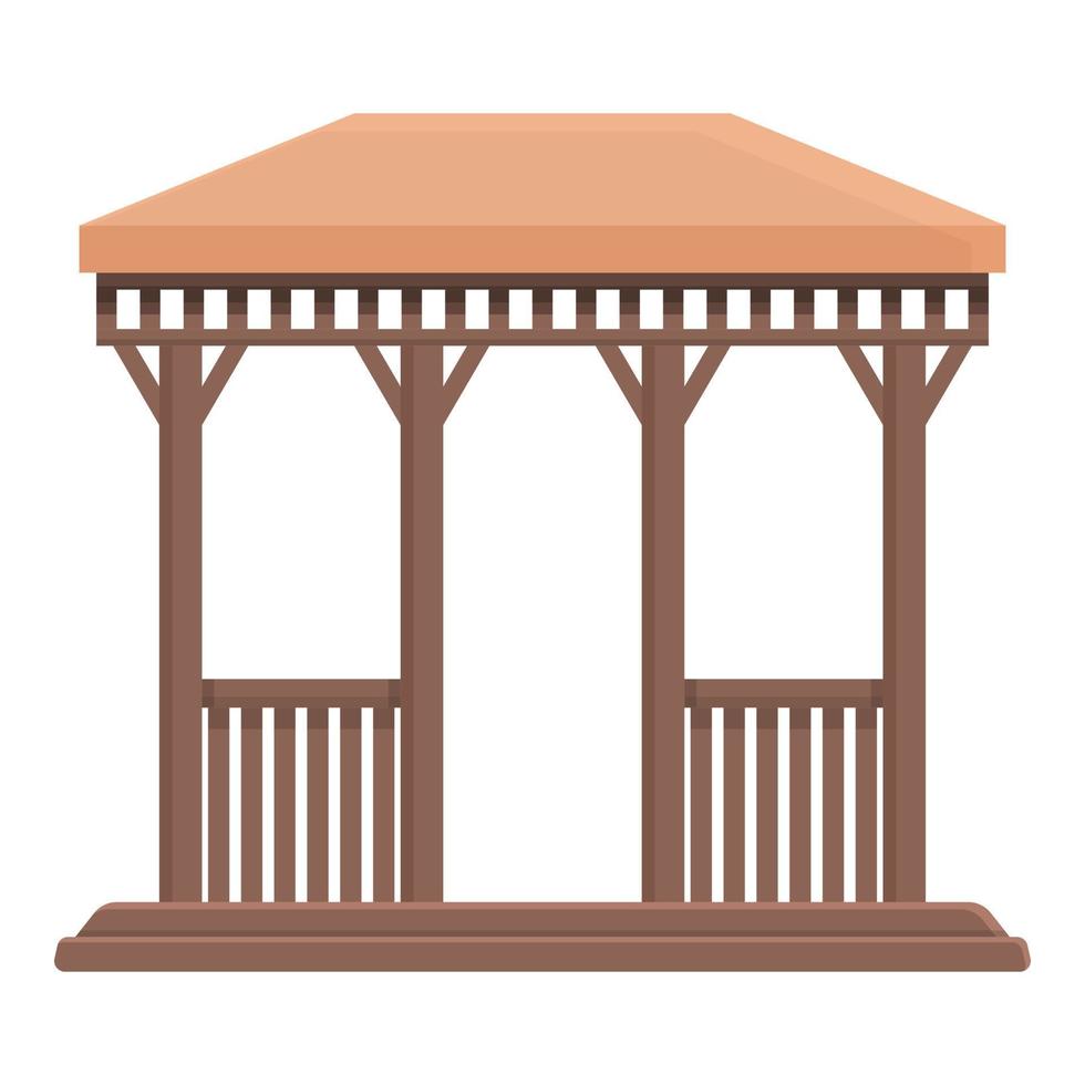 Outdoor-Pergola-Symbol-Cartoon-Vektor. Hochzeitshaus vektor