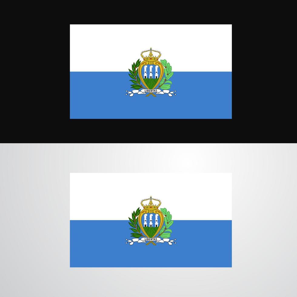 San Marino-Flaggenbanner-Design vektor