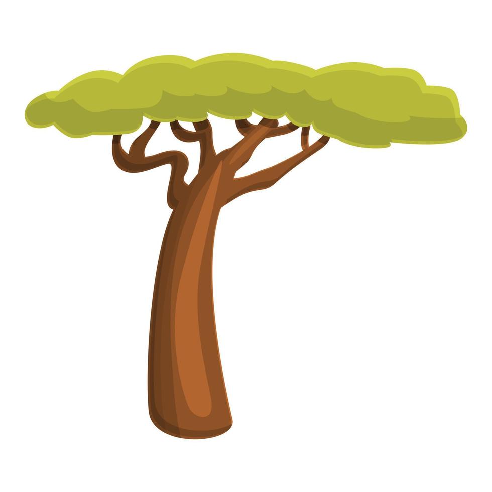 Park-Baobab-Symbol, Cartoon-Stil vektor