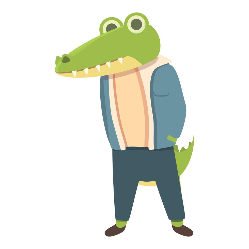 Reptil Alligator Symbol Cartoon-Vektor. Dschungelbaby vektor