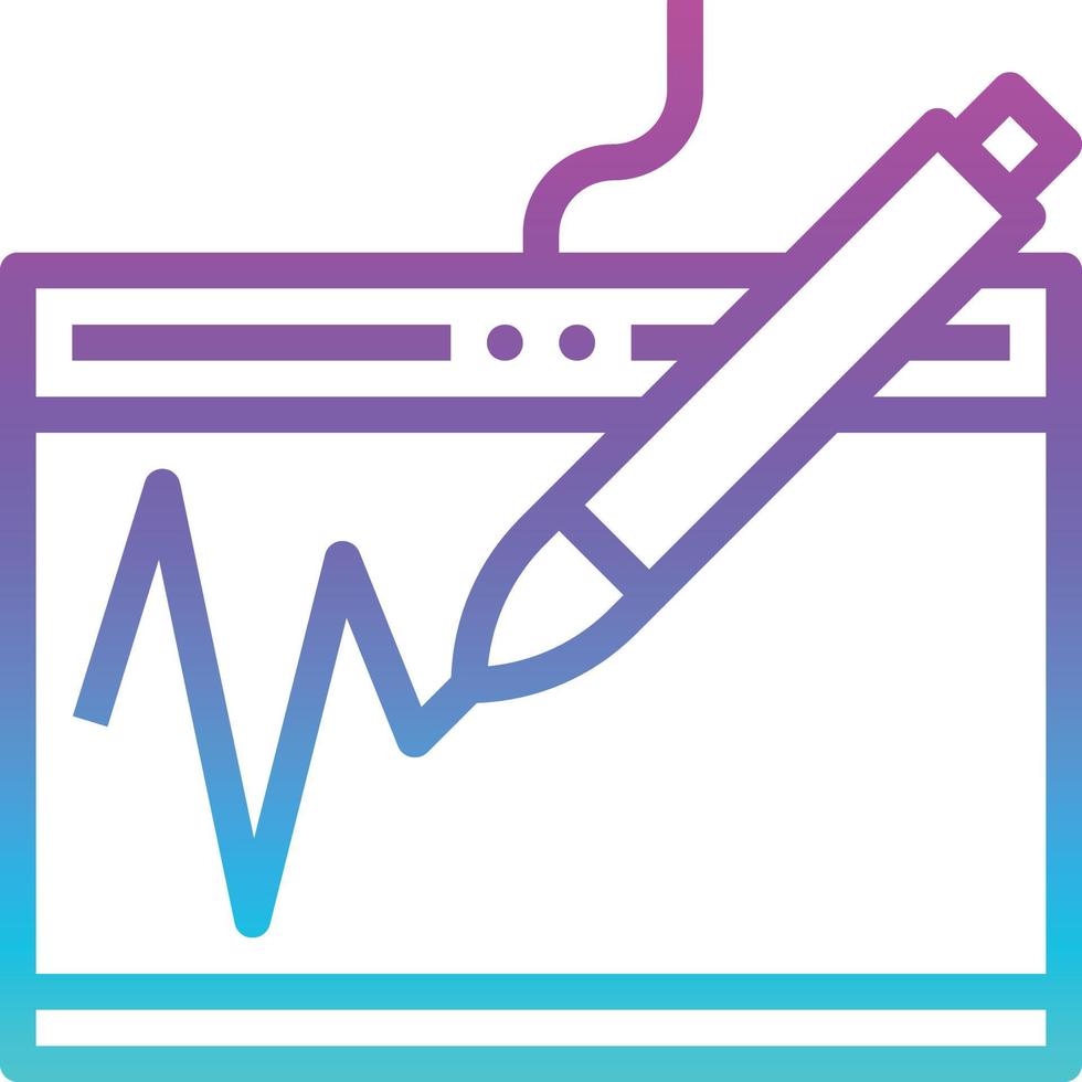 Tablet-Stift schreiben Computerzubehör - Verlaufssymbol vektor