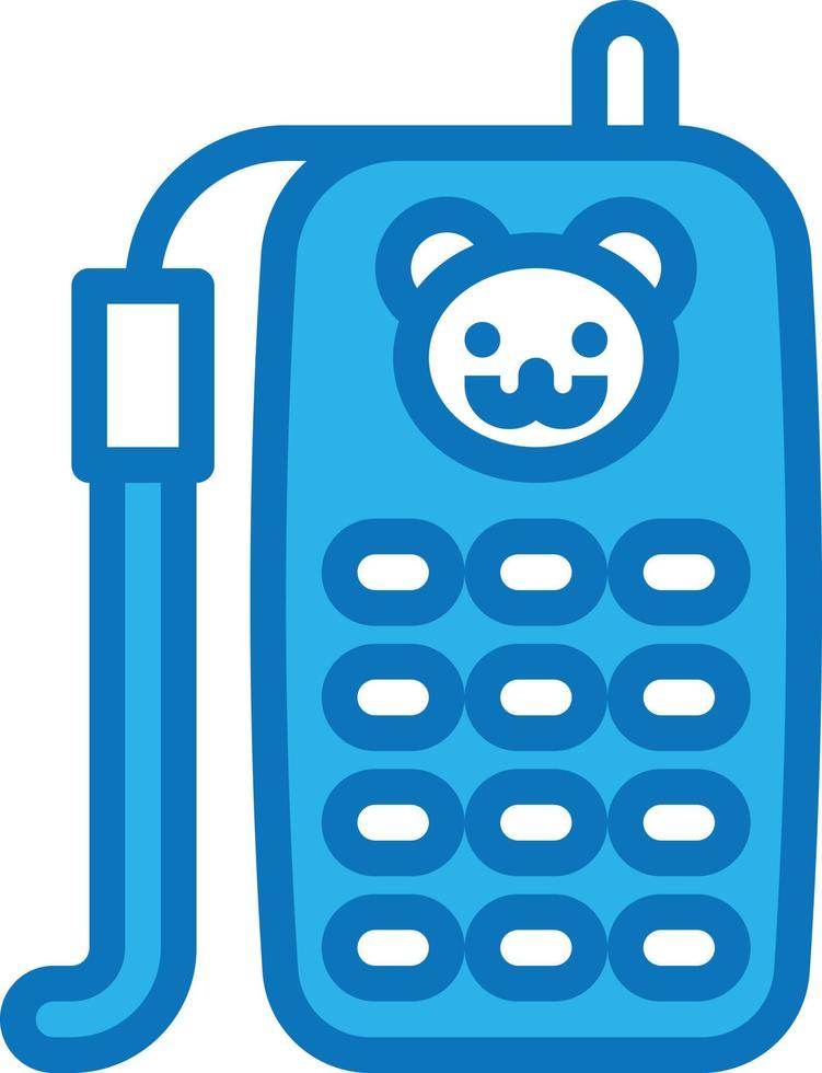 Handy Spielzeug Telefon Babyzubehör - blaues Symbol vektor