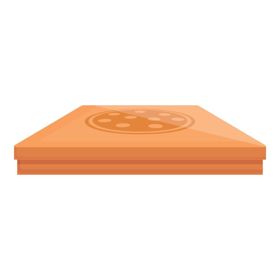 hämtmat pizza låda ikon, tecknad serie stil vektor