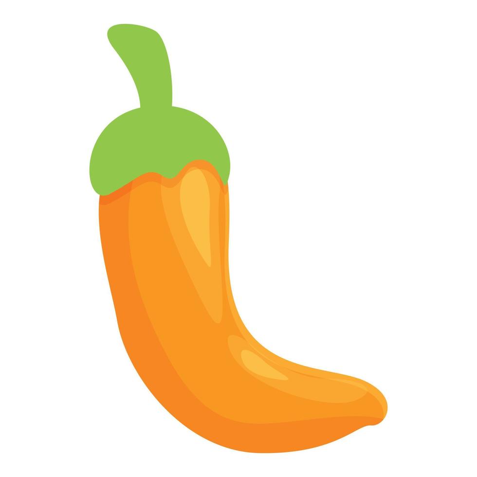 orange peppar ikon, tecknad serie stil vektor