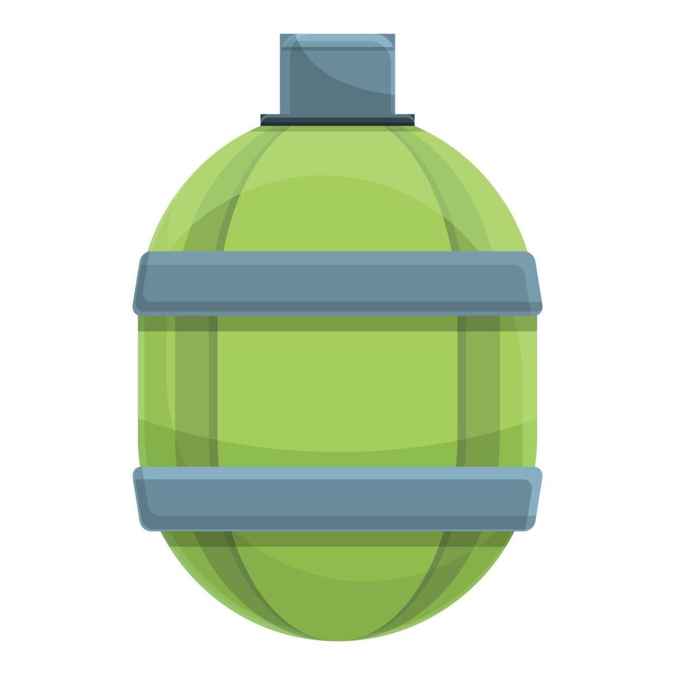 grön flaska ikon, tecknad serie stil vektor