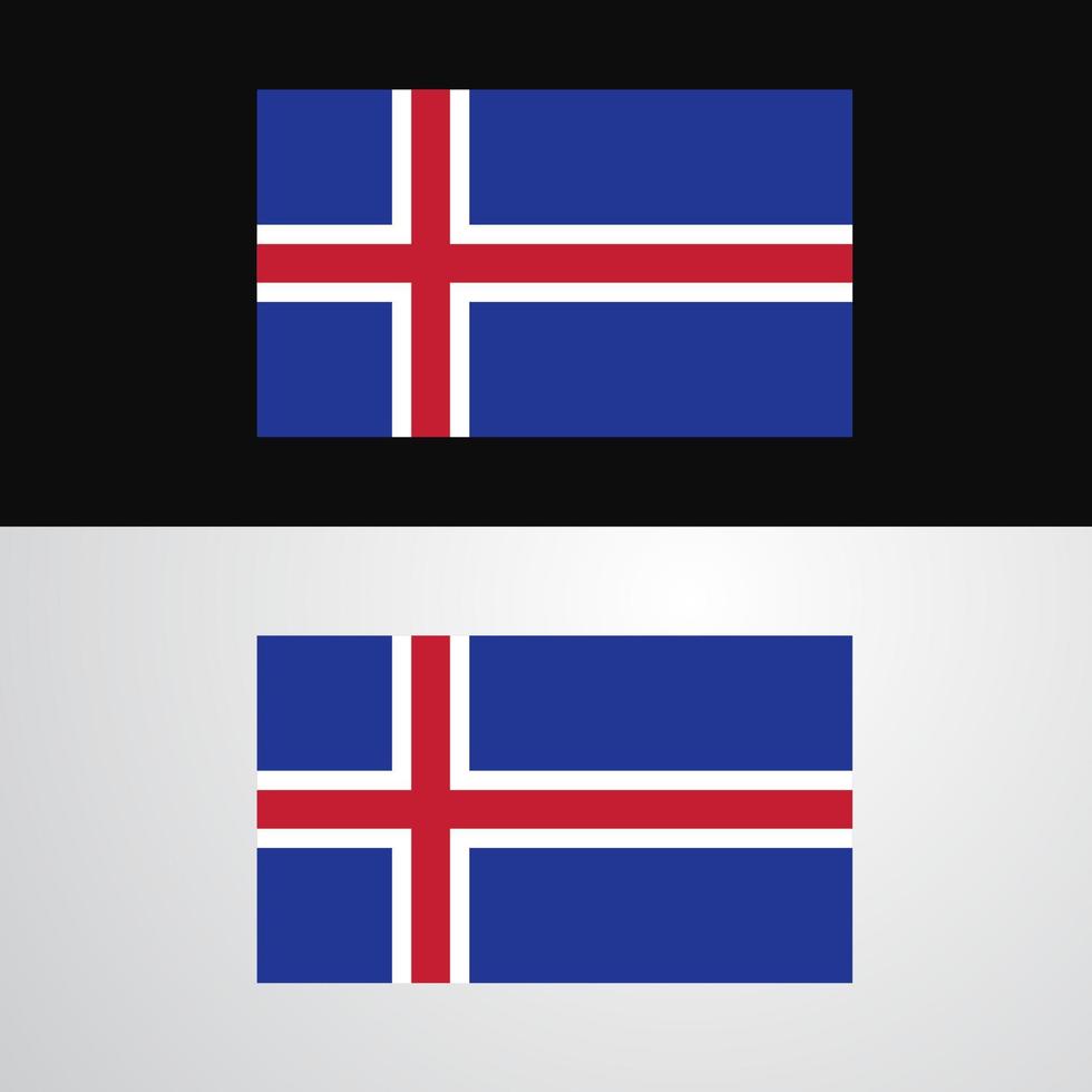 island flagga baner design vektor