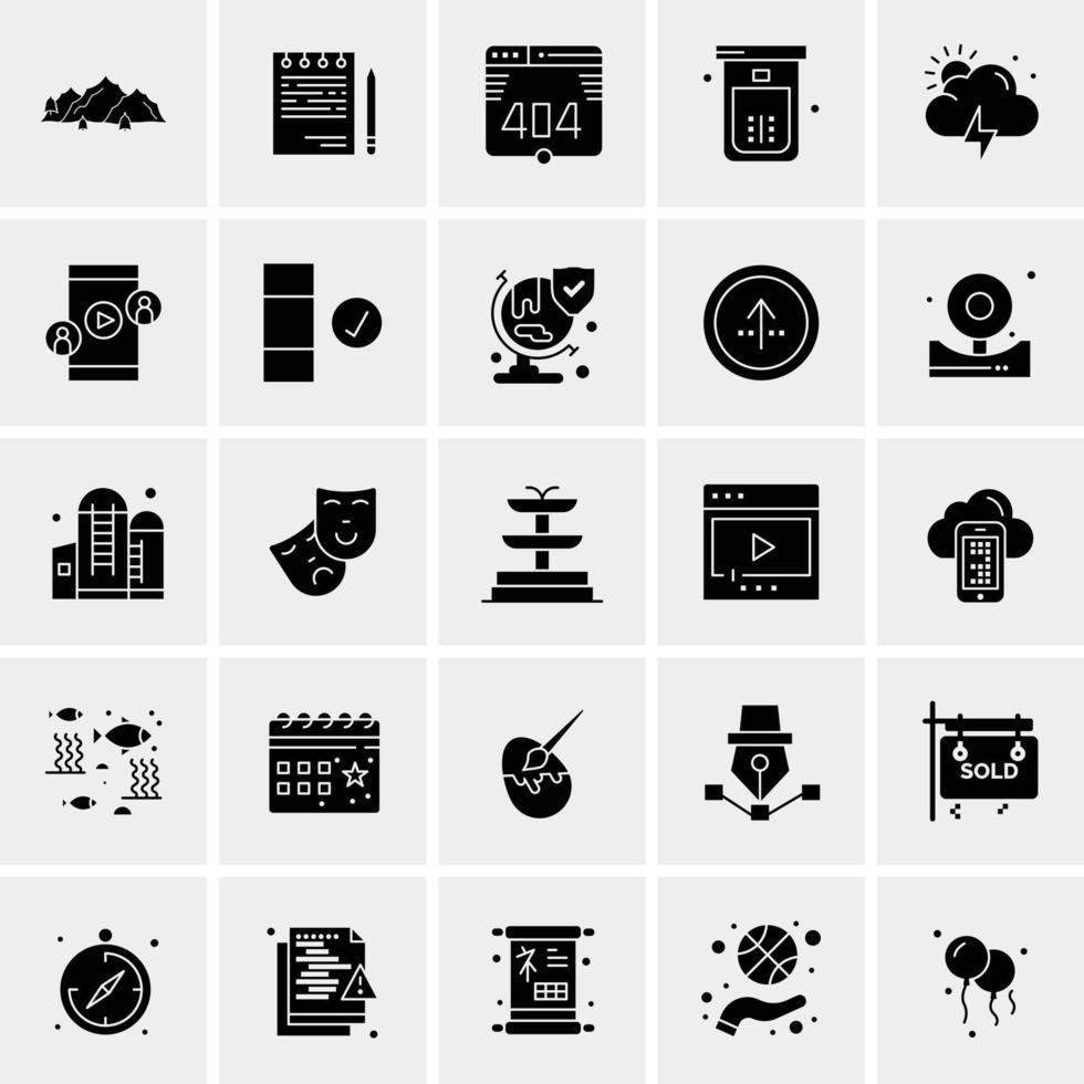 25 universelle Business-Icons Vektor kreative Icon-Illustration zur Verwendung in Web- und Mobilprojekten