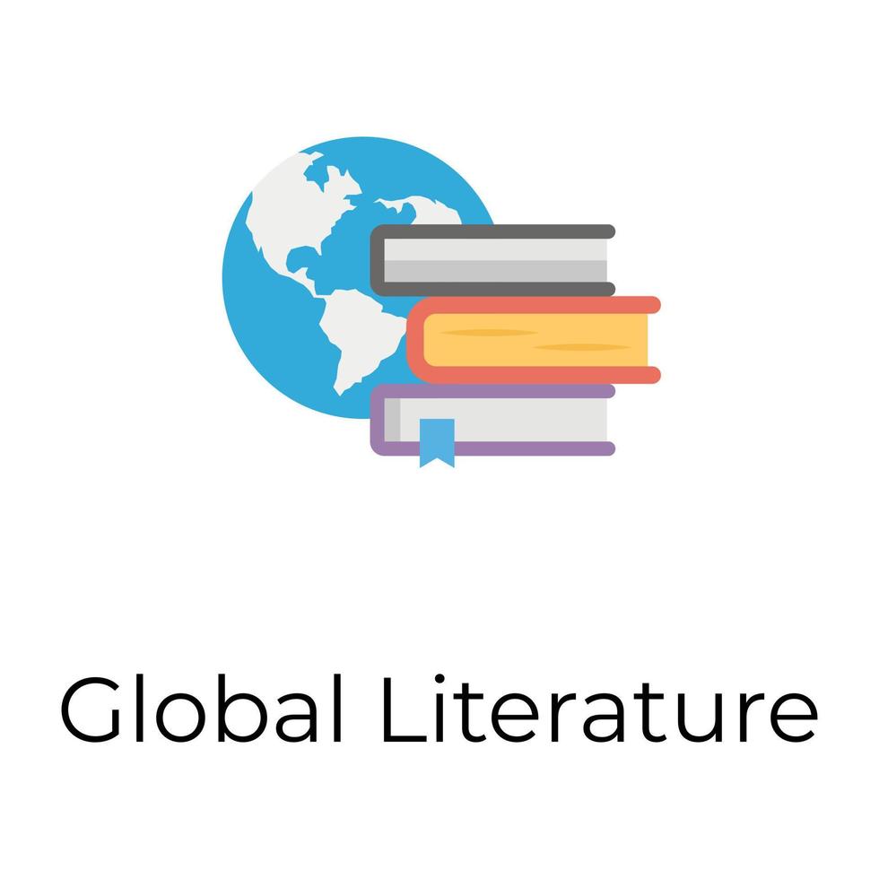 trendig global litteratur vektor