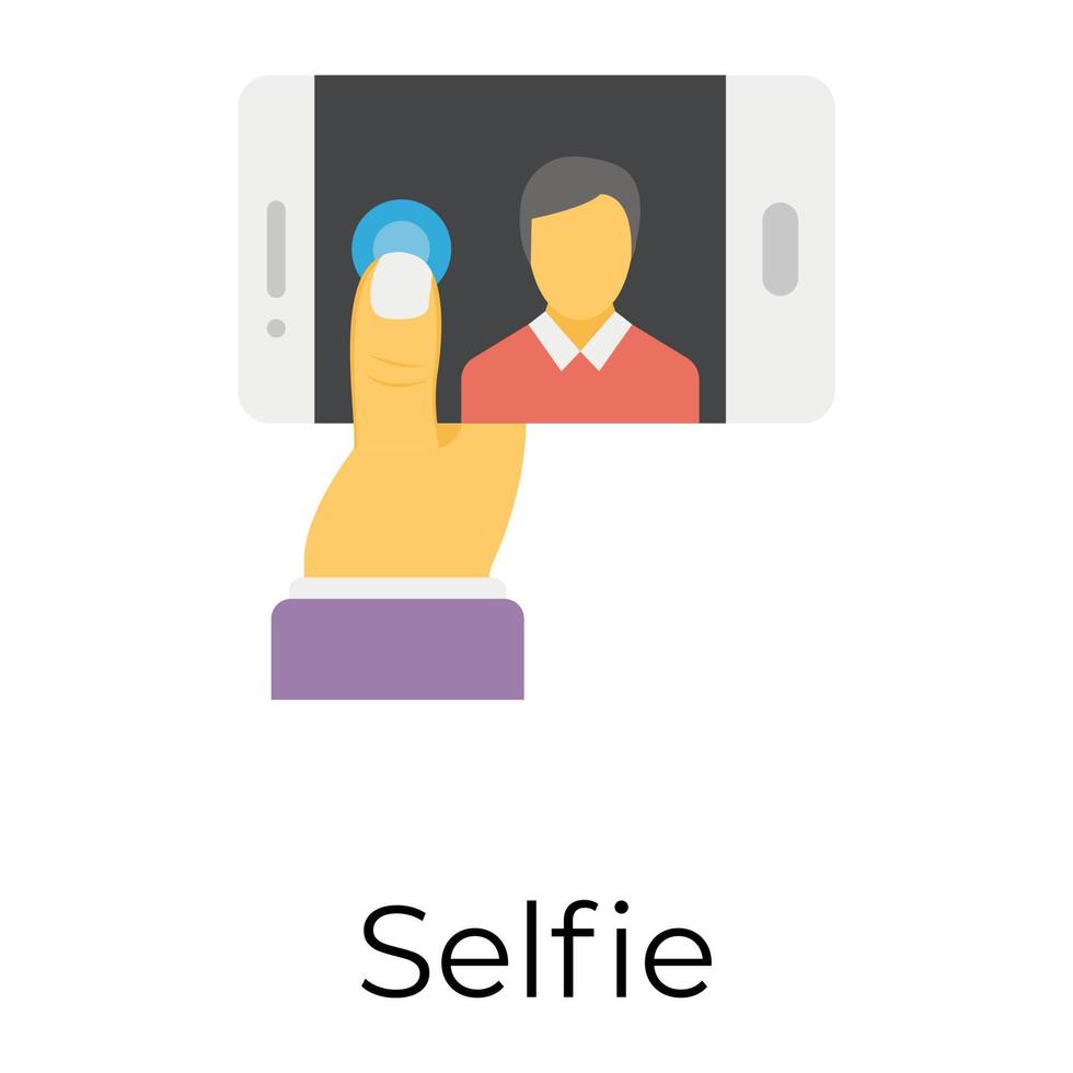 trendige Selfie-Konzepte vektor