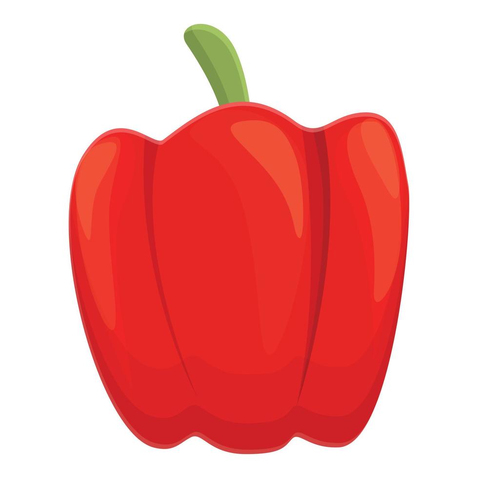 Bauernhof rote Paprika-Ikone, Cartoon-Stil vektor