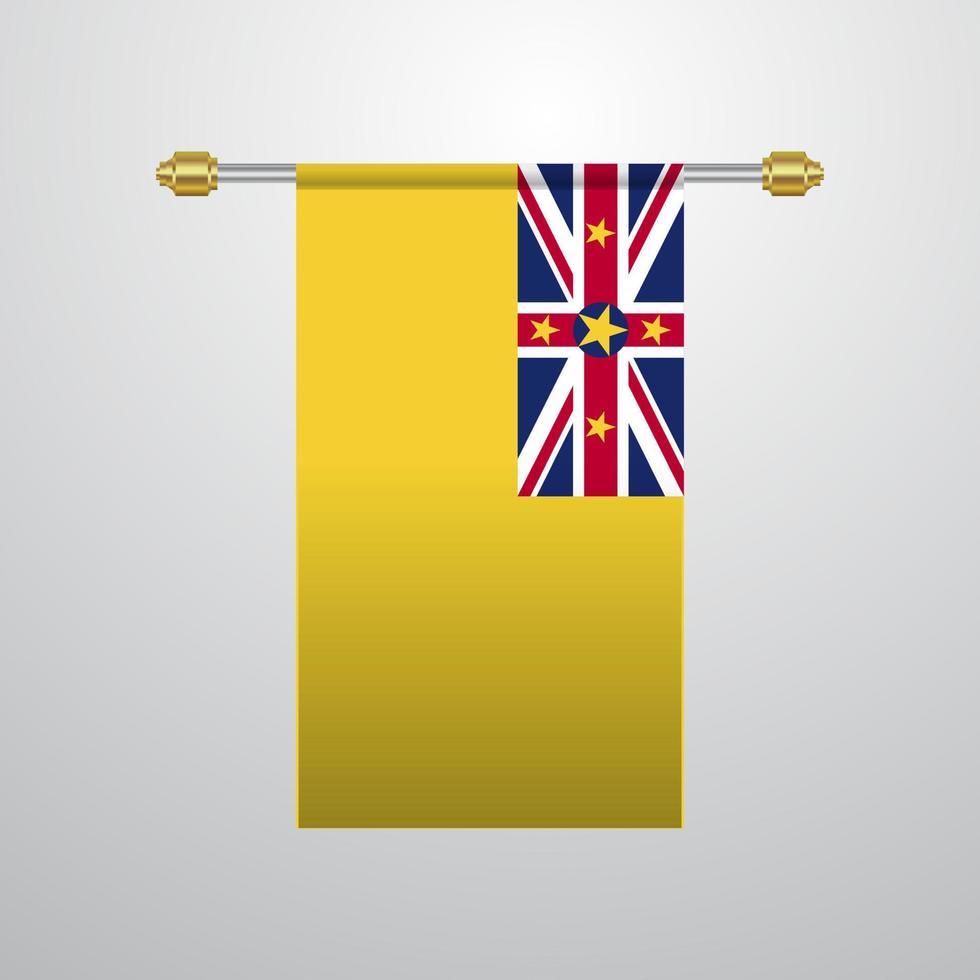 Niue hängende Flagge vektor