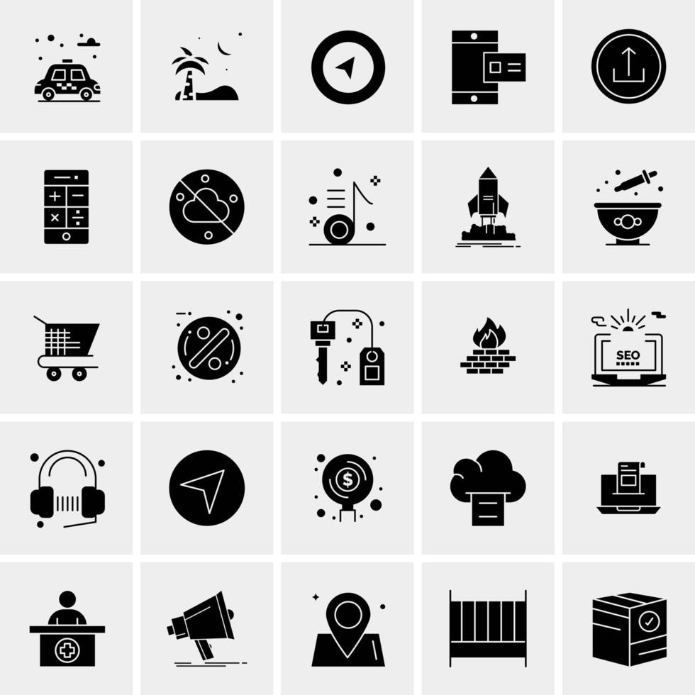 25 universelle Business-Icons Vektor kreative Icon-Illustration zur Verwendung in Web- und Mobilprojekten