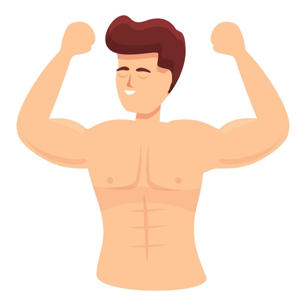 Bodybuilder-Narzissmus-Ikone, Cartoon-Stil vektor