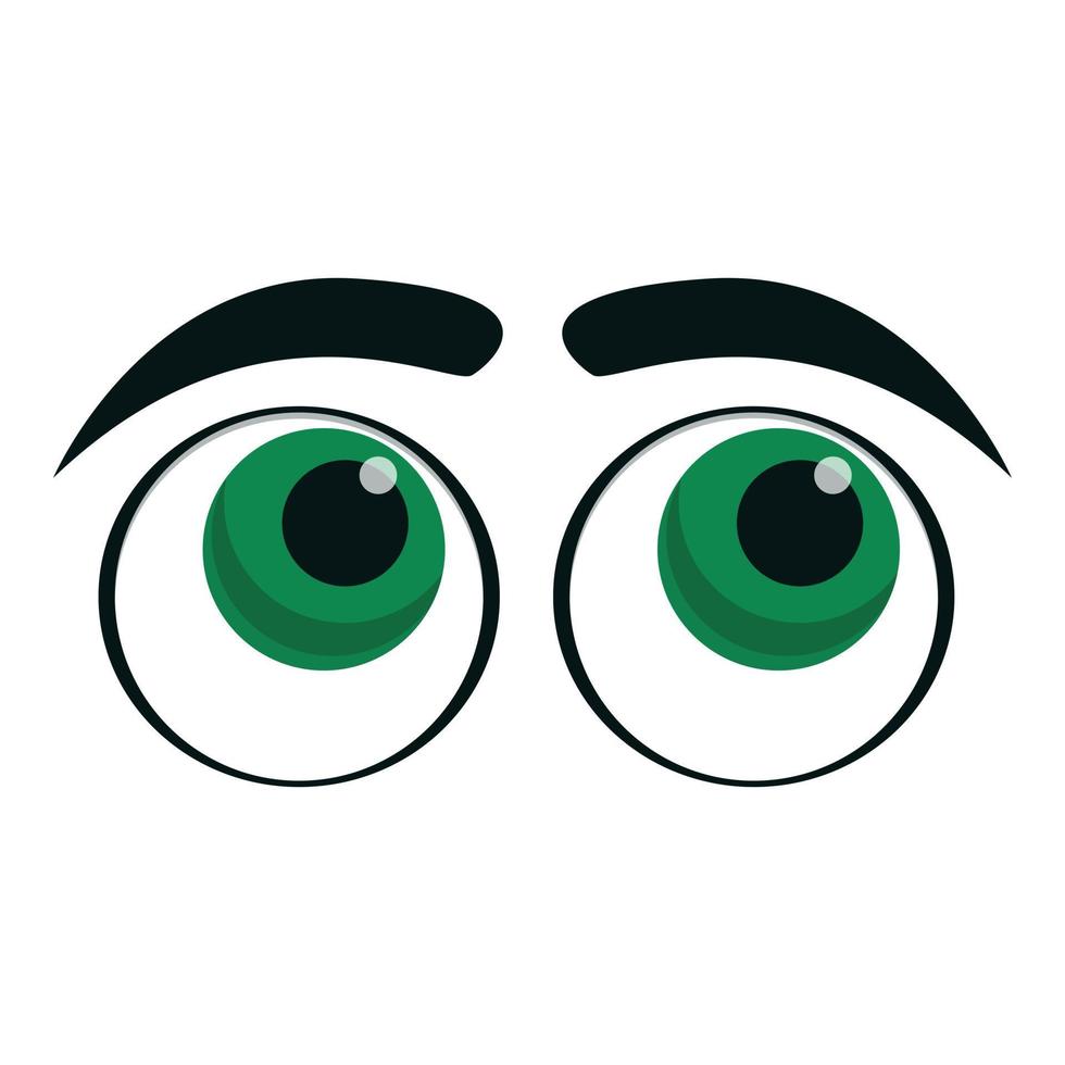 Frage-Augen-Symbol, Cartoon-Stil vektor