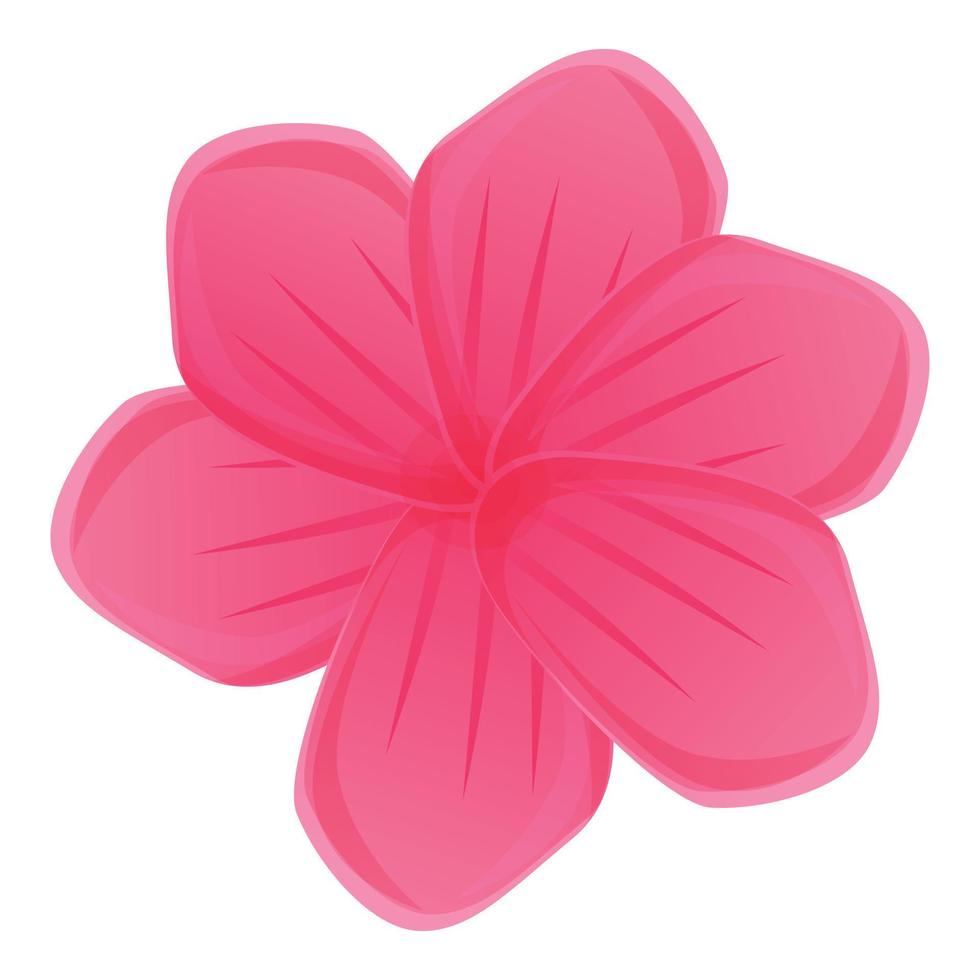 rosa Plumeria-Symbol, Cartoon-Stil vektor