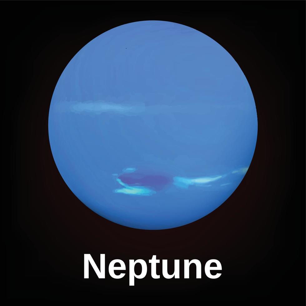 neptune planet ikon, realistisk stil vektor