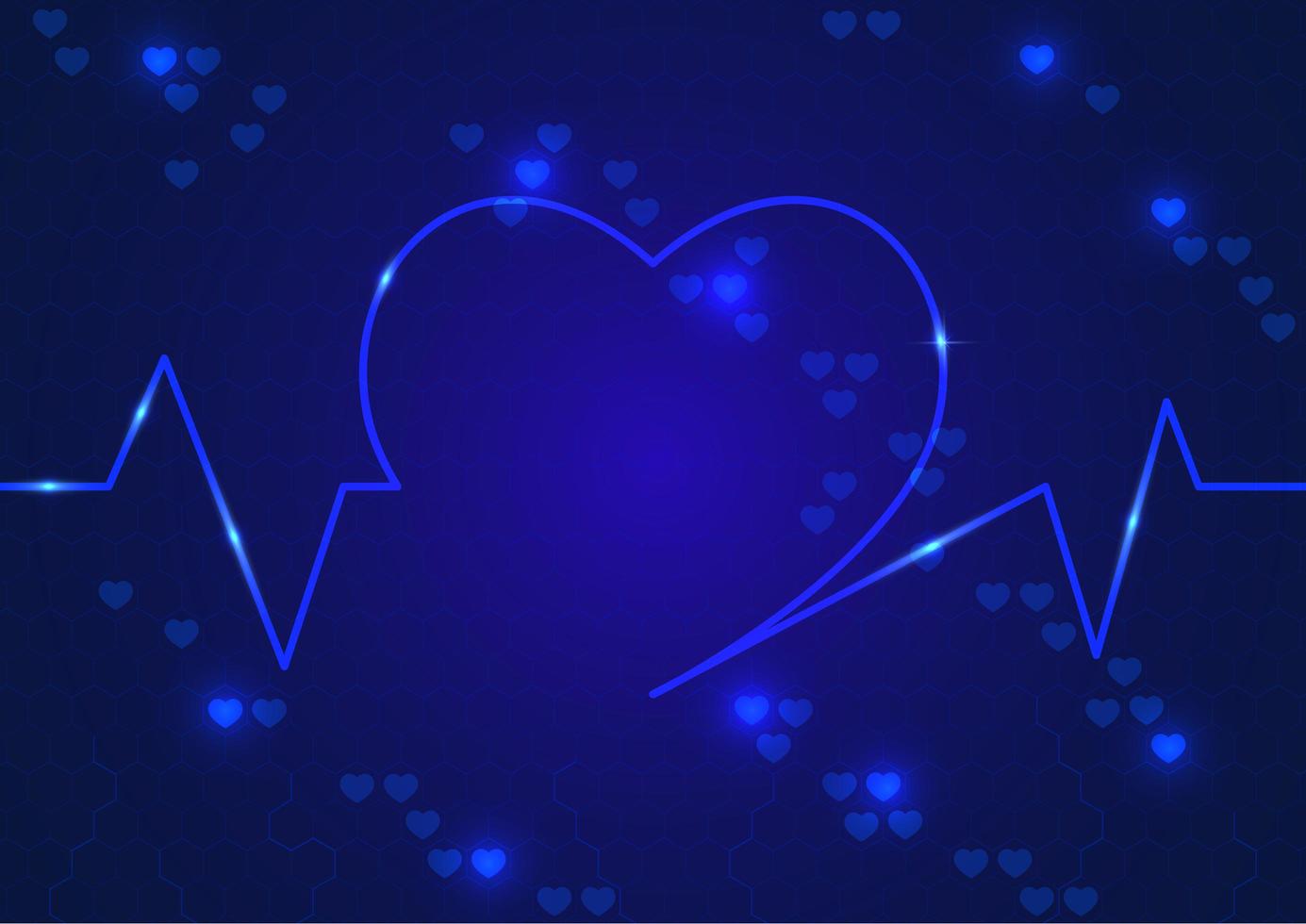 abstrakt bakgrund med blå hjärta vektor