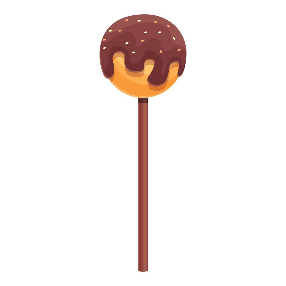 Schokoladenkuchen Pop-Symbol Cartoon-Vektor. Zuckerstange vektor