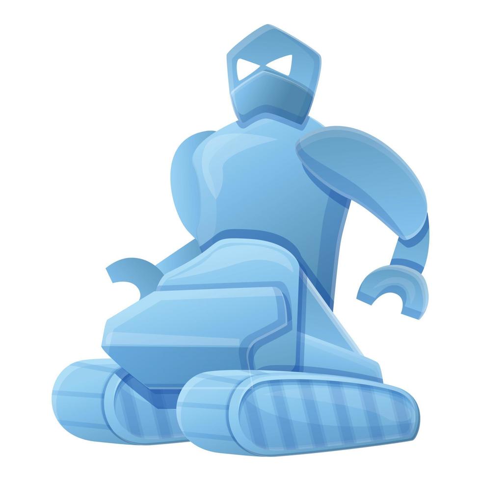 Caterpillar-Roboter-Symbol, Cartoon-Stil vektor