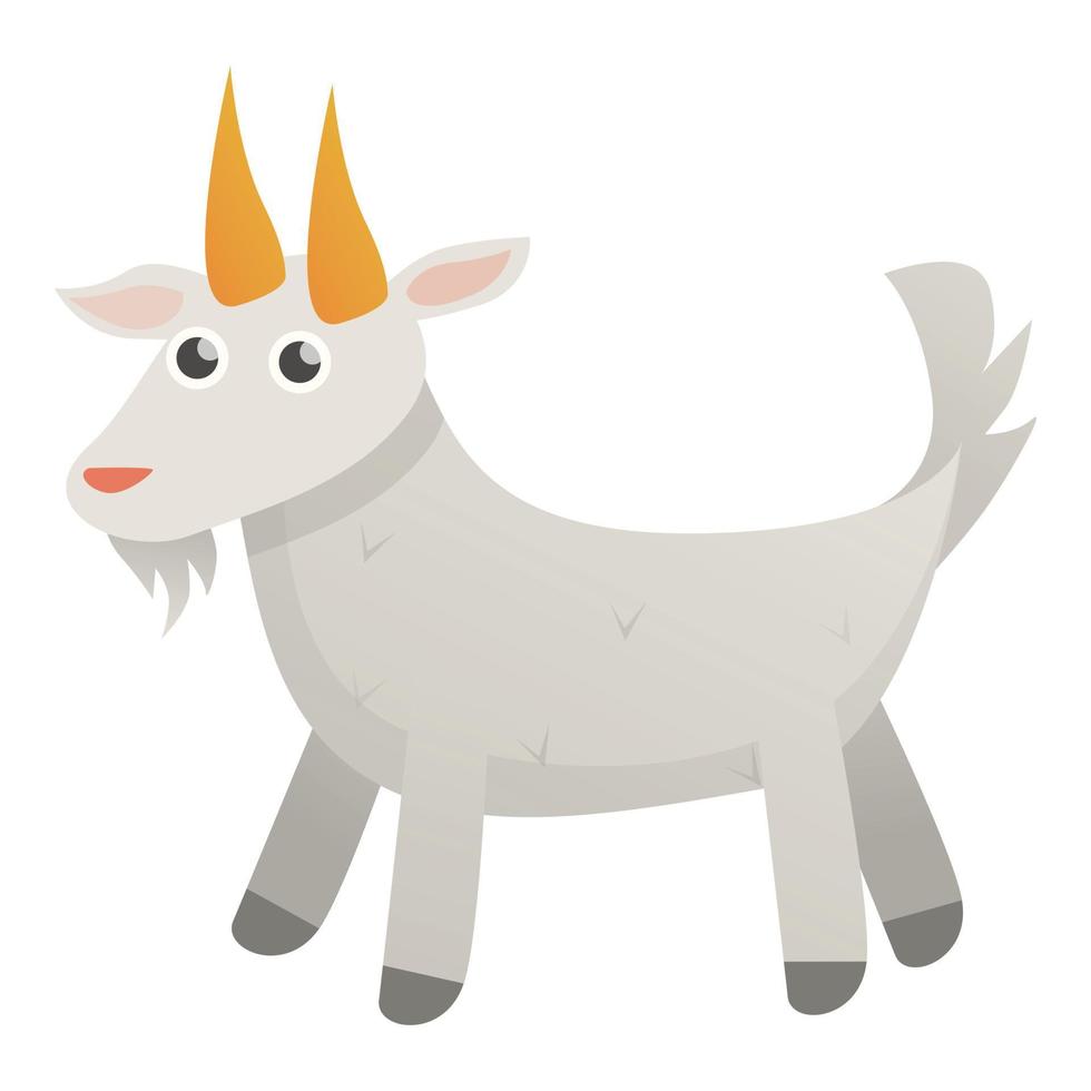 Bauernhof-Ziege-Symbol, Cartoon-Stil vektor