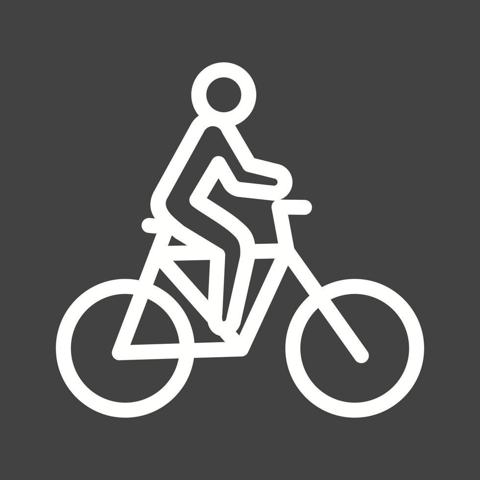 Fahrradlinie invertiertes Symbol vektor