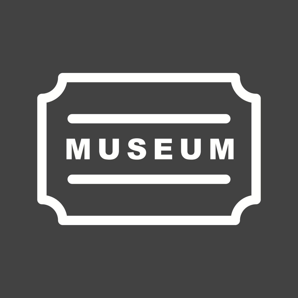 Museums-Slogan invertiertes Symbol vektor