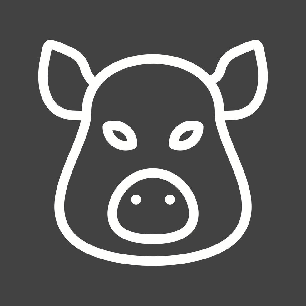 gris ansikte linje omvänd ikon vektor