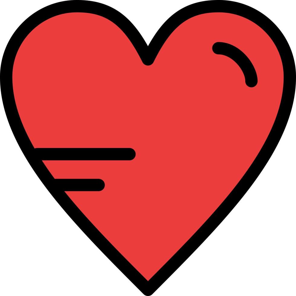 hjärta kärlek studie utbildning platt Färg ikon vektor ikon baner mall