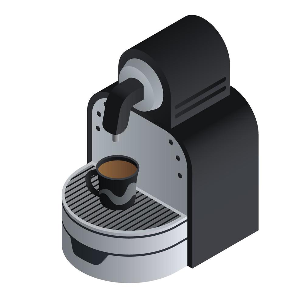 Symbol für die Kaffeemaschine zu Hause, isometrischer Stil vektor