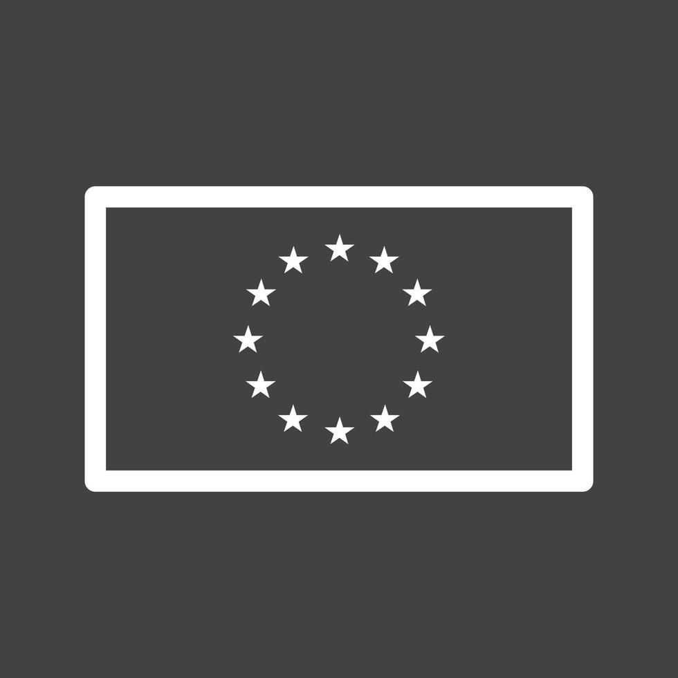 Umgekehrtes Symbol für die Linie der Europäischen Union vektor