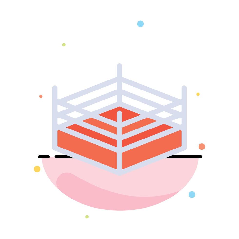 Boxring Wrestling abstrakte flache Farbsymbolvorlage vektor