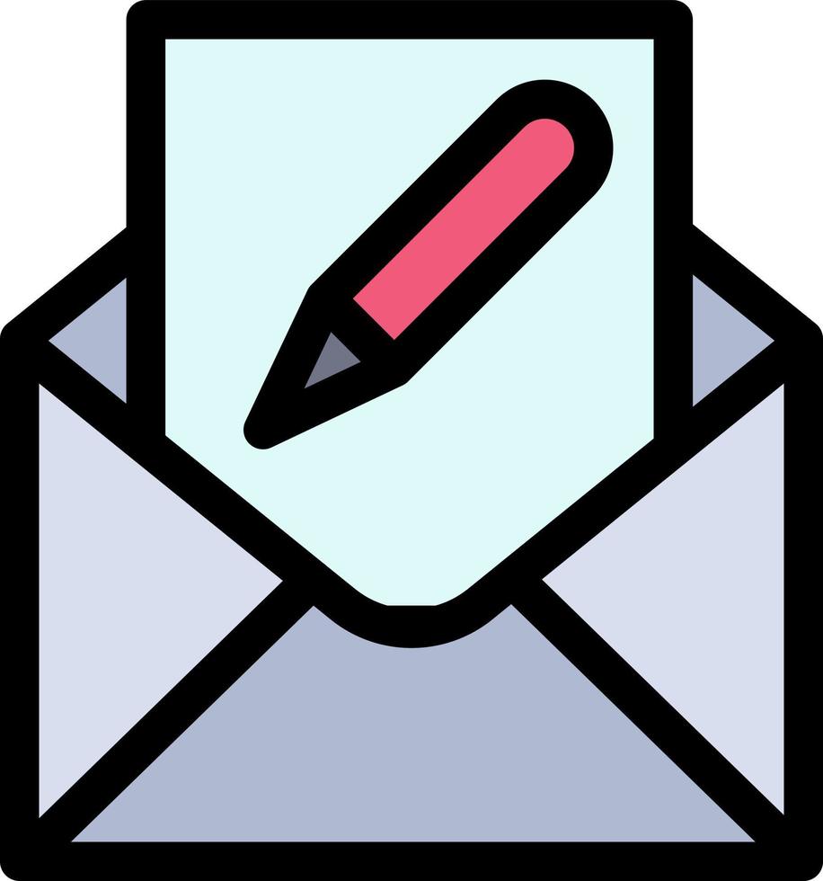 komponera redigera e-post kuvert post platt Färg ikon vektor ikon baner mall