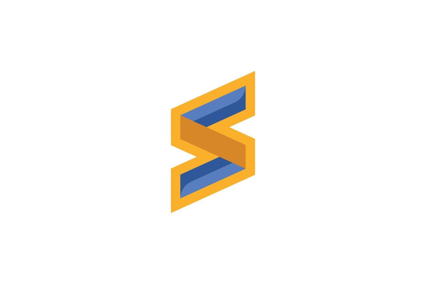 flaches s-logo vektor