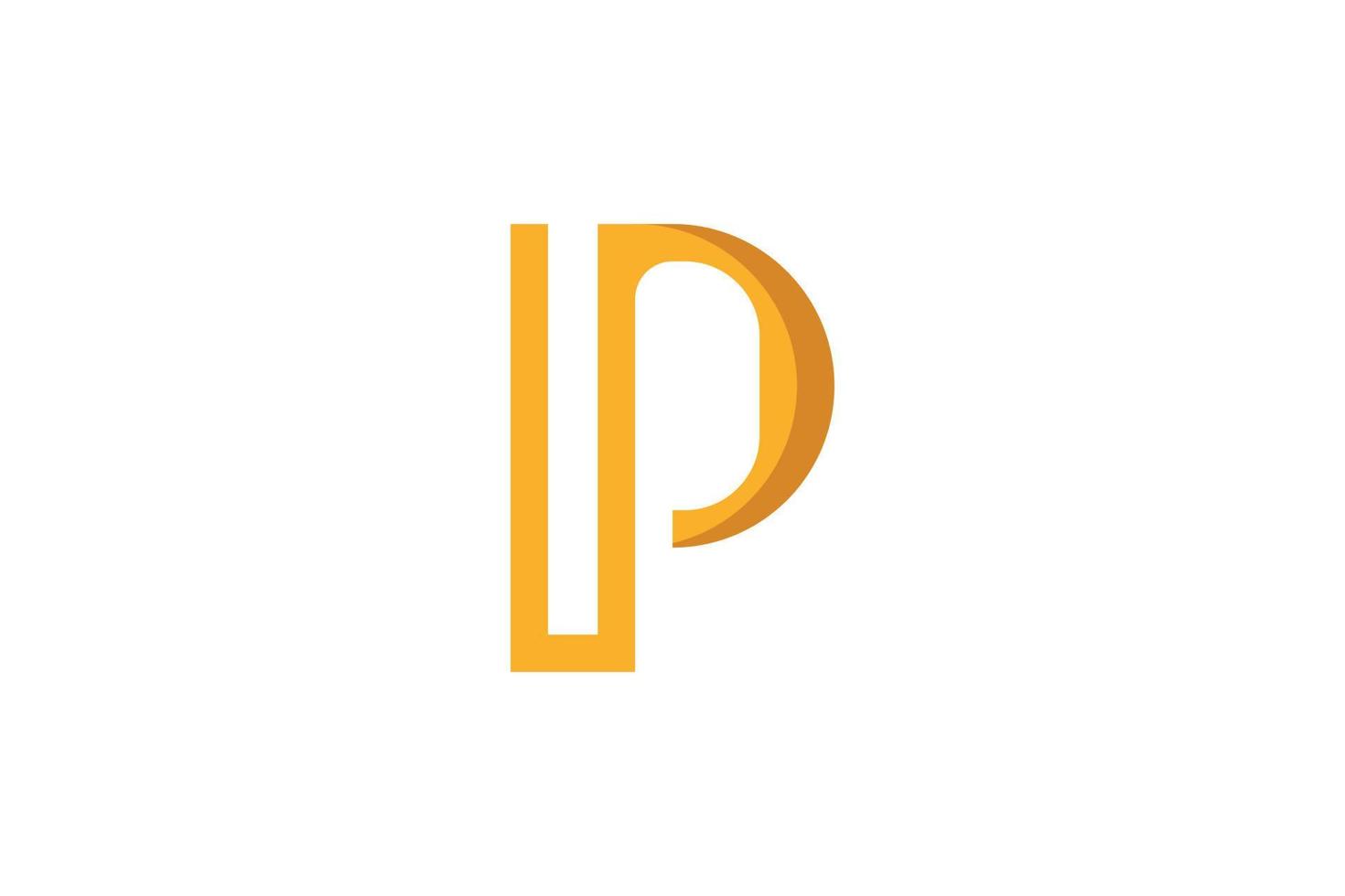 brev p modern logotyp vektor