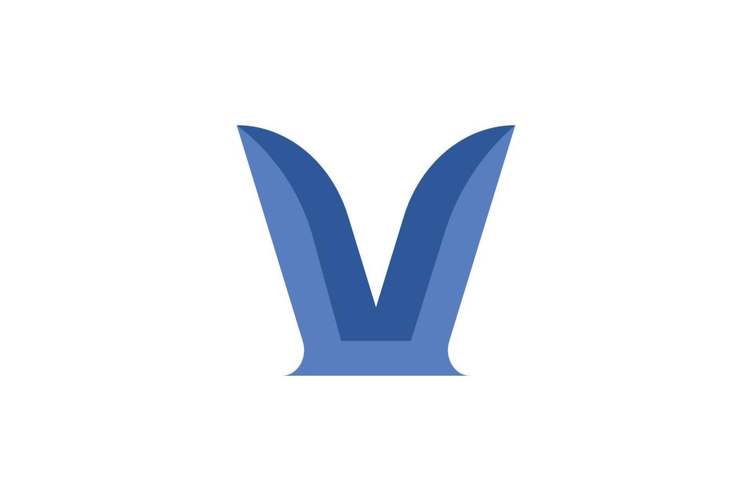 kreativbuchstabe v logo vektor