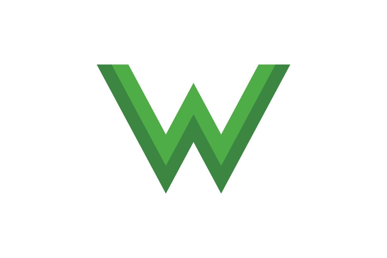 w Brief Logo Vorlage vektor