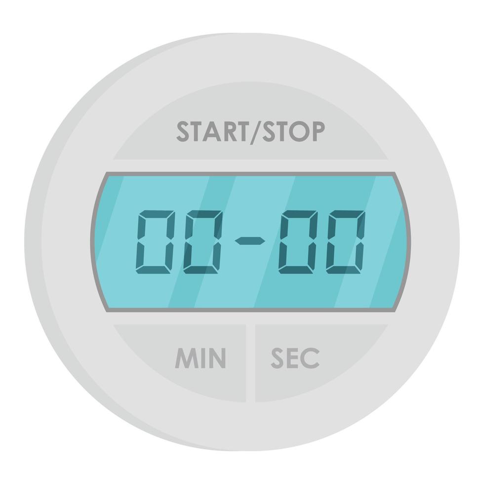 digitales Timer-Symbol, flacher Stil vektor