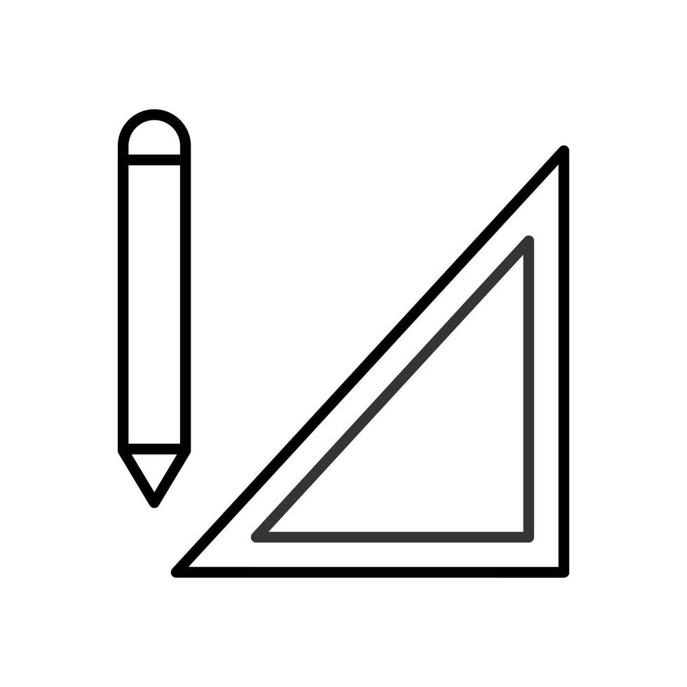 Vektorsymbol für Zeichenwerkzeuge vektor