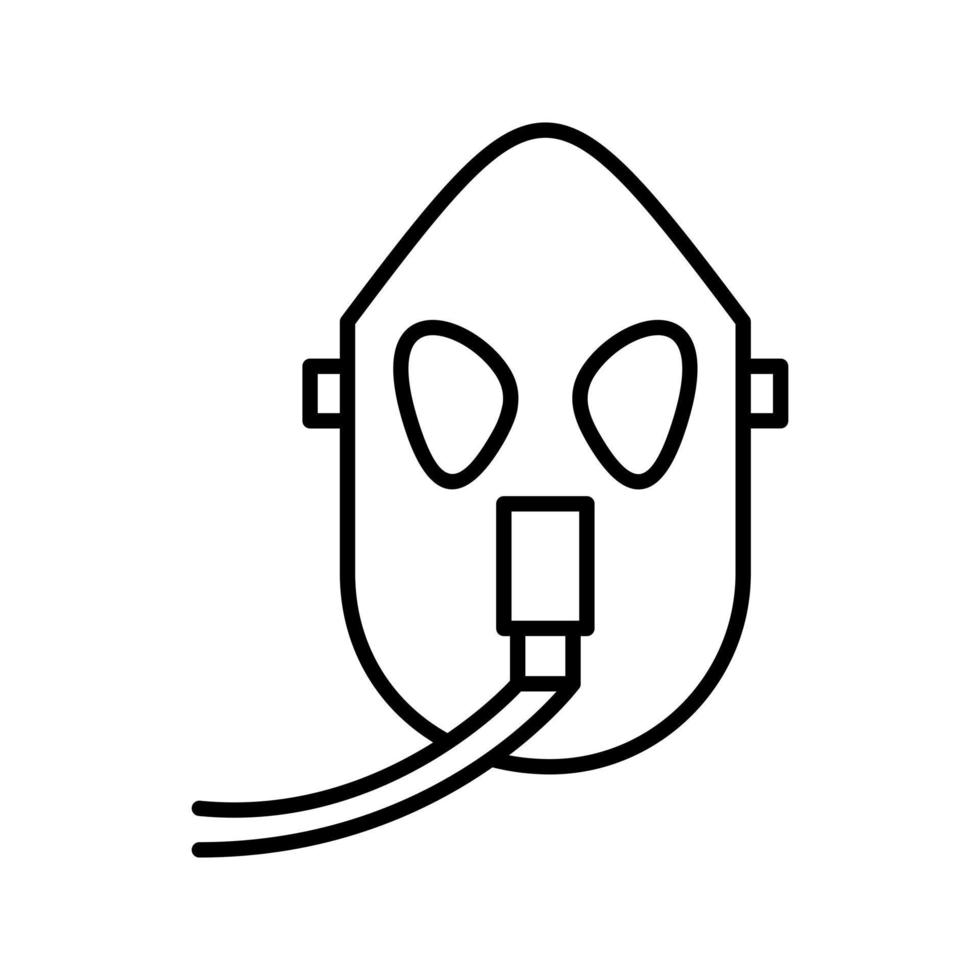 einzigartiges Sauerstoffmasken-Vektorsymbol vektor